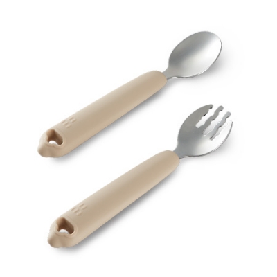 KUKU PLUS 寶寶矽膠不鏽鋼餐具組