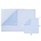 酷咕鴨荳荳安撫毯組-粗紋藍