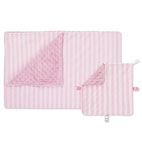 酷咕鴨荳荳安撫毯組-粗紋粉