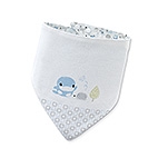 竹纖有機棉格紋三角領巾