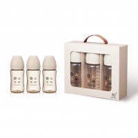 (新品預告)KUKU PLUS 純真之瞳寬口PPSU奶瓶3入組-240ml (微光)