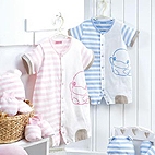 柔彩條紋短兔裝禮盒