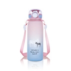 酷咕鴨彈蓋鎖扣漸變水壺-700ml